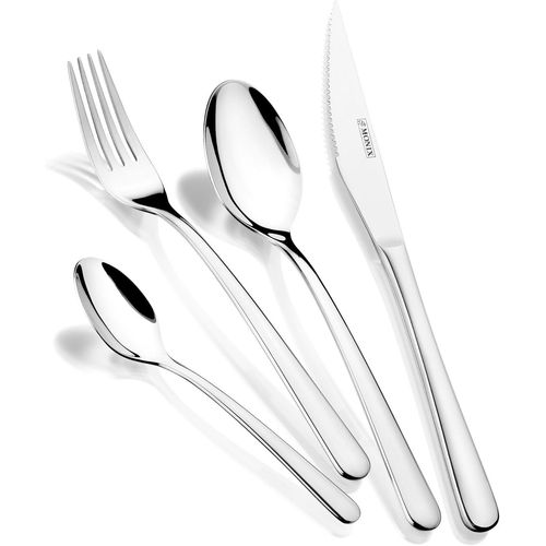 Set De Couverts 24 Pièces Contemporain Argent