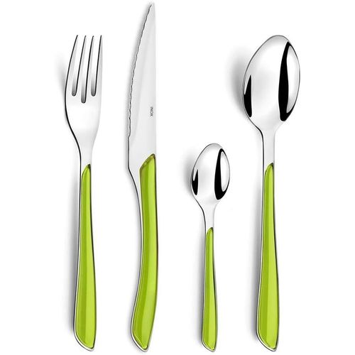 Coffret 24 Couverts Pour 6 Personnes - Vert Anis