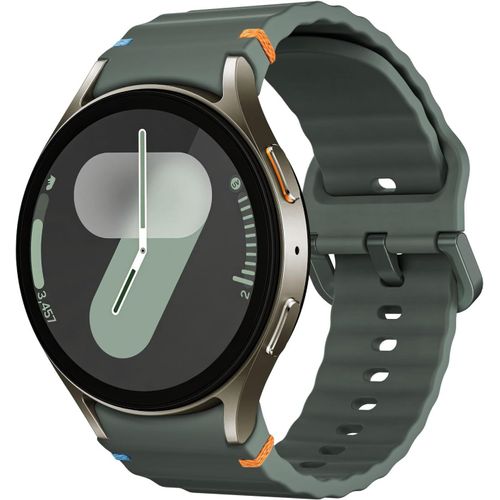 Bracelet Sport Compatible Avec Samsung Galaxy Watch 7 Fe 6 5 4 40mm 44mm/Watch 6 4 Classic 43mm 47mm 42mm 46mm/Watch 5 Pro 45mm, Bracelet En Silicone Souple Pour Femme Homme, Vert Armée