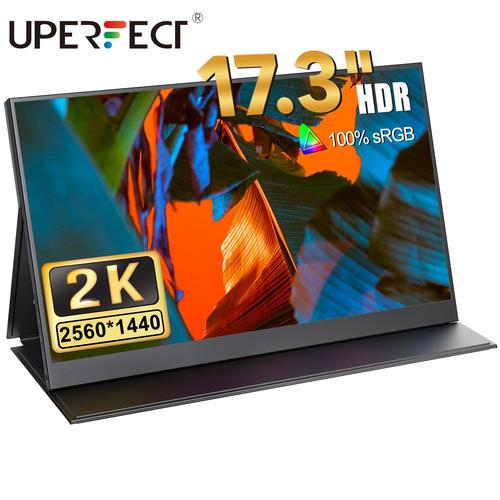 Moniteur Portable 17,3 Pouces UPERFECT 2K QHD Display HDMI Type-C Écran 2560*1440