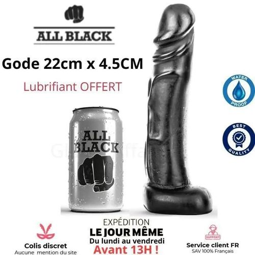 Gode Sextoy All Black Fist Anal Vaginal Geant Gros Realiste 22cm Enorme Xxl Non Vibrant