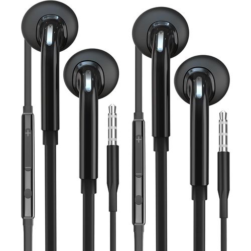 Ecouteurs Filaire Écouteur Gamer(lot de 2)3.5mm Jack Prise Casque Headphone Gaming Intra Auriculaire Kit Main Libre Earbud Avec Fil Audio Musique Sport Oreillette Compatible pour Samsung Galaxy