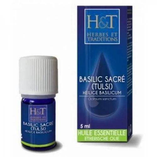 Huile Essentielle - Essence - Fleur De Bach Huile Essentielle Basilic Tulsi Bio Herbes Et Traditions - 5 Ml 