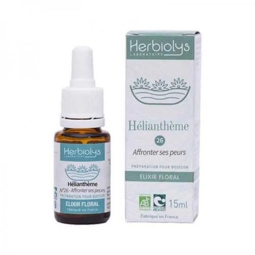 Rock Rose Hélianthème N°26 - Panique Bio Aux Fleurs De Bach 15 Ml - Herbiolys 