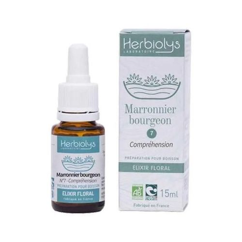 Elixir Floral | Fleurs De Bach | Marronnier Bourgeons | N°07 | Fabriqué En France | Bio | 15 Ml | Herbiolys 