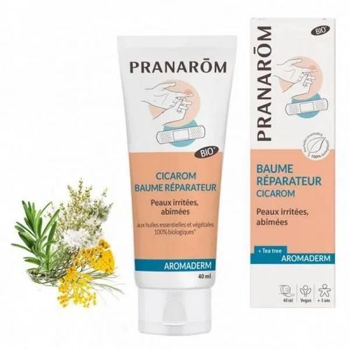 Baume Réparateur Bio - Pranarom - Cicarom - Apaise Et Protège - 40ml - Sans Parabène 