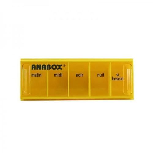 Pilulier Journalier Jaune Anabox - 1 Pilulier 