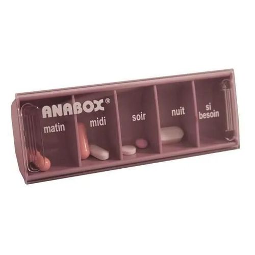 Pilulier Journalier | 5 Cases | Lilas | Anabox 