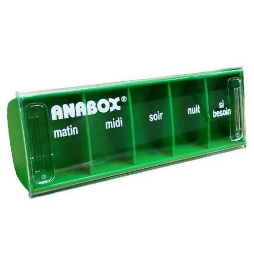 Pilulier Journalier | 5 Cases | Vert Clair | Anabox 