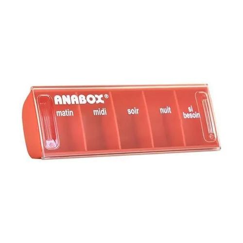 Pilulier Journalier | 5 Cases | Rouge | Anabox 