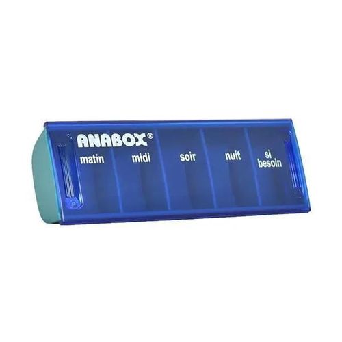 Pilulier Journalier | 5 Cases | Bleu Canard | Anabox 