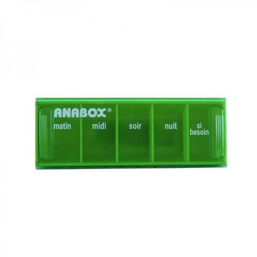 Pilulier Journalier Vert Anis Anabox - 1 Pilulier 