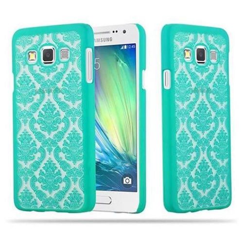 Cadorabo Housse Compatible Avec Samsung Galaxy A3 2015 En Vert - Hard Case Étui De Protection Au Design Fleur Paisley Henna Contre Les Rayures Et Les Chocs