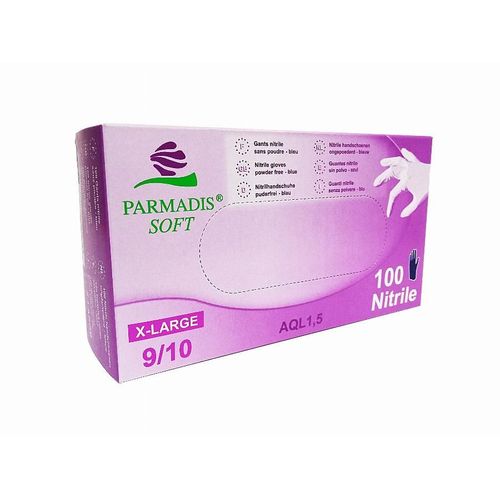 Boite De 100 Gants En Nitrile T.L 8/9 Cristal Hygiene Usage Unique En374 - Fgnitri8