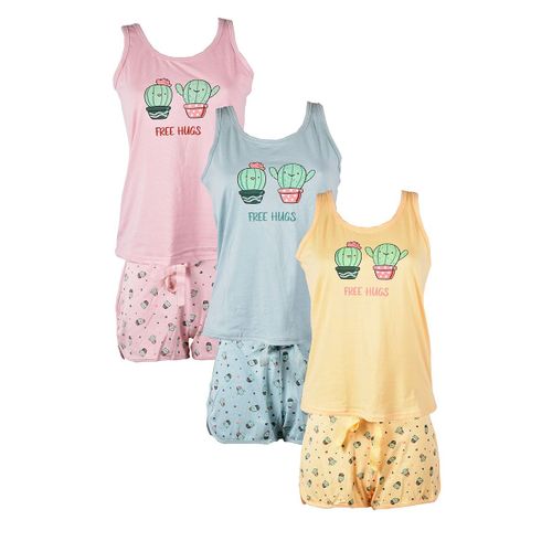 Pyjama Court Femme Little Unicorn Line Sm16 Pack De 3