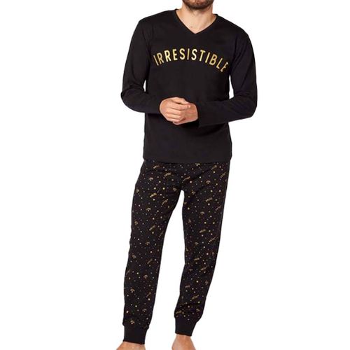 Pyjama Coton Alan Brown Bripy Noir