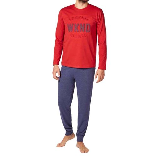 Pyjama Coton Alan Brown Daypyk Bordeaux