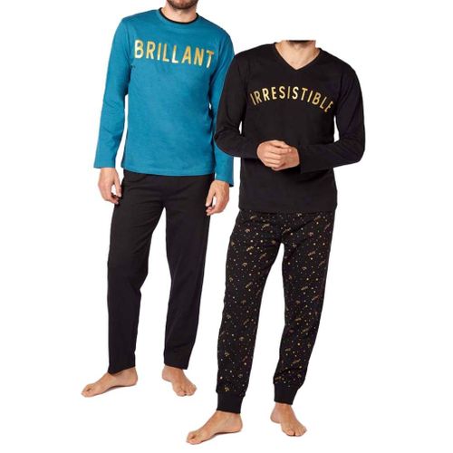 Pyjama Coton Alan Brown Bripy Pack De 2