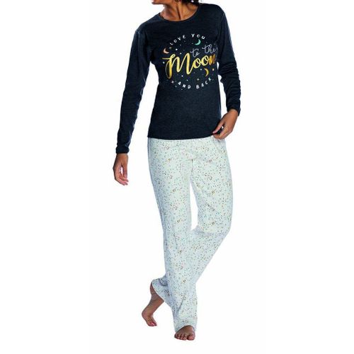 Pyjama Coton Melissa Brown Disco Reversible Gris