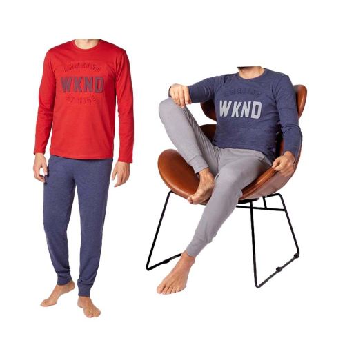 Pyjama Coton Alan Brown Daypyk Pack De 2