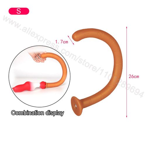 Godemiché En Silicone Avec Queue De Renard De 35/65/95cm,Plug Anal Long,Jeux Sexuels Pour - Silicone Tail Gd S-Dog Dildos 3.3cm