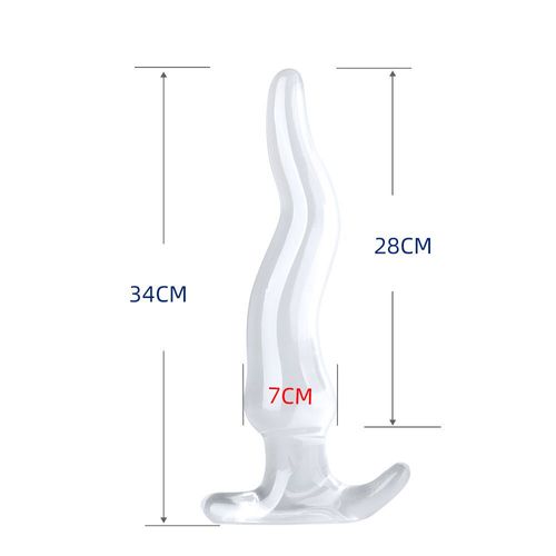 Grand Plug Anal Transparent S-Xxl Doigt Multi-Taille Plug Anal Sex Toy Grand Dileducational Butt 6 000 Trainer Pour - Xxl 34cm-A2