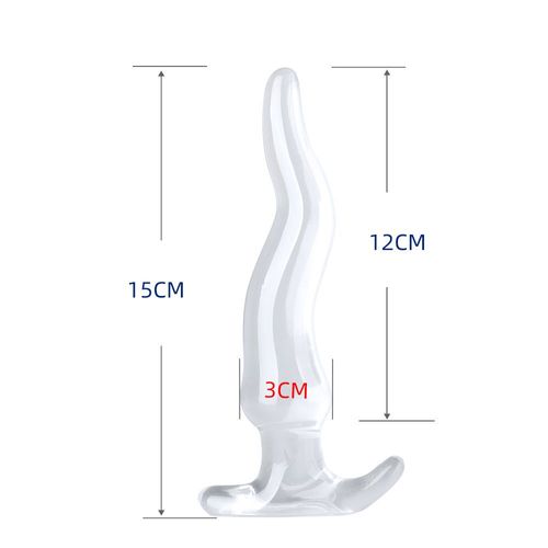 Grand Plug Anal Transparent S-Xxl Doigt Multi-Taille Plug Anal Sex Toy Grand Dileducational Butt 6 000 Trainer Pour - S 15cm-B713