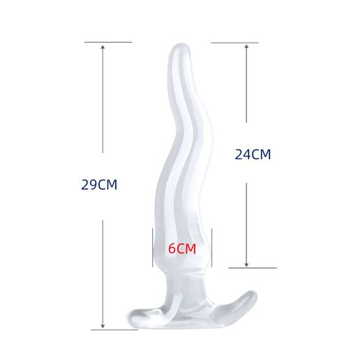 Grand Plug Anal Transparent S-Xxl Doigt Multi-Taille Plug Anal Sex Toy Grand Dileducational Butt 6 000 Trainer Pour - Xl 29cm-D25