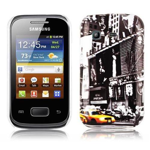 Cadorabo Housse Compatible Avec Samsung Galaxy Pocket Avec Impression New York Cab - Hard Case Étui De Protection Au Design Tendance