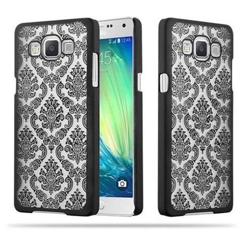 Cadorabo Housse Compatible Avec Samsung Galaxy A5 2015 En Noir - Hard Case Étui De Protection Au Design Fleur Paisley Henna Contre Les Rayures Et Les Chocs