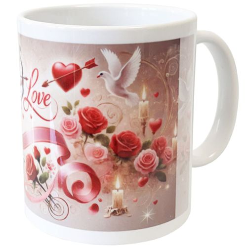 Mug En Céramique Blanche Cupidon - Collection Saint-Valentin