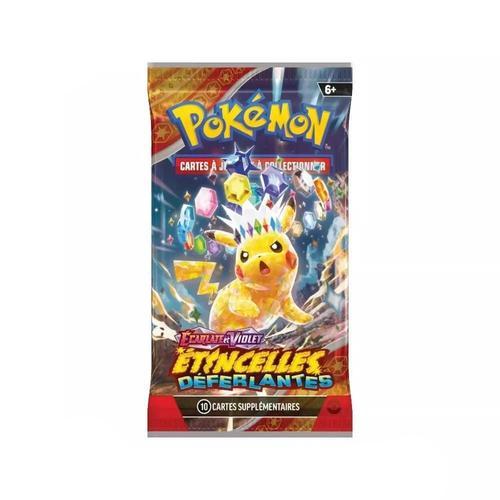 Pokémon - Booster De 10 Cartes Ev08 : Étincelles Déferlantes Langue Française Contient 1 Carte Énergie Et 1 Code Jcc Pokémon Live