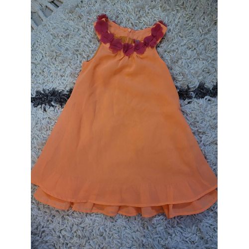 Robe Voile Orange 5 Ans