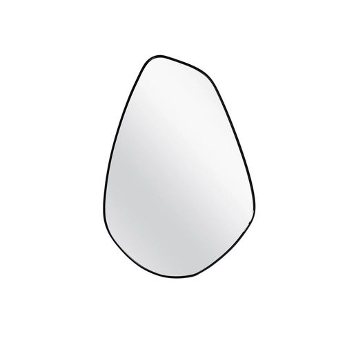 Miroir métal noir organic 46x66 cm