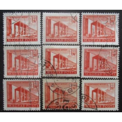 Hongrie N°1089 X 9 Oblitéré