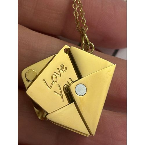 Collier Enveloppe, Saint-Valentin, Acier Inoxydable