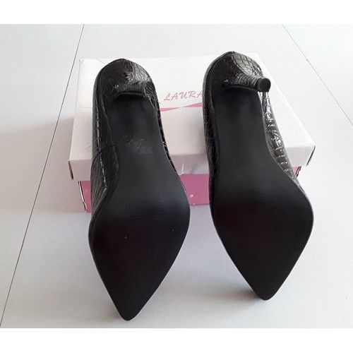 Escarpins Style Croco Noir Taille 38