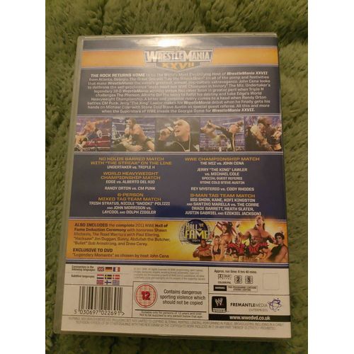 Coffret 3 Dvd De Catch, Wrestlemania 27.
