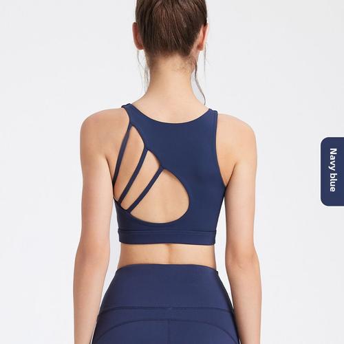 Maillot De Fitness À Haute Résistance Aux Chocs Pour Femmes Nouveau Modèle Printemps Été Sensation Nu Extérieur Sports Victoire Manches Longues Couleur Marine Bleu Taille S