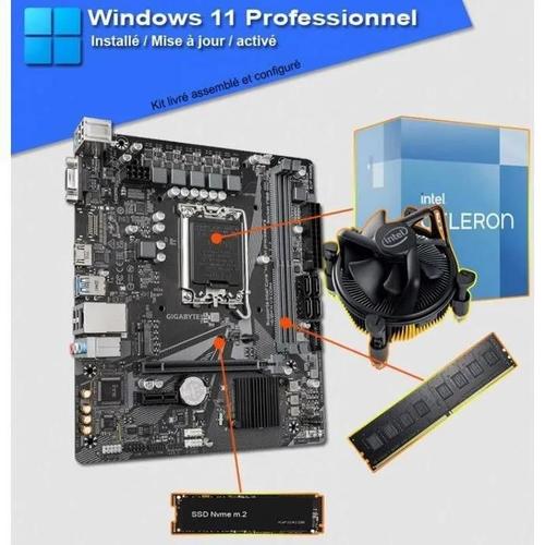 Kit Upgrade PC - Intel - G6900 - 3,4 GHz - 8 Go RAM - SSD 240 Go - Windows 11 Pro