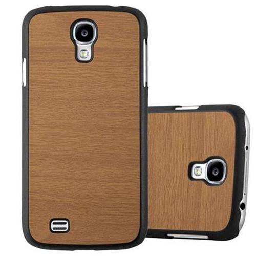 Cadorabo Housse Compatible Avec Samsung Galaxy S4 En Woody Brun - Hard Case Étui De Protection En Bois Contre Les Rayures Et Les Chocs