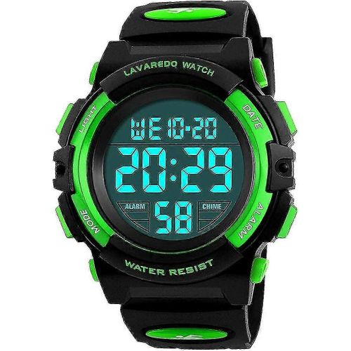 Montre Pour Enfants,Montre Pour Garçons De 6 À 15 Ans,Chronographe Multifonctionnel En Plein Air De Sport Numérique Led 50 M Waterp