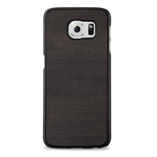 Cadorabo Housse Compatible Avec Samsung Galaxy S6 En Woody Noir - Hard Case Étui De Protection En Bois Contre Les Rayures Et Les Chocs