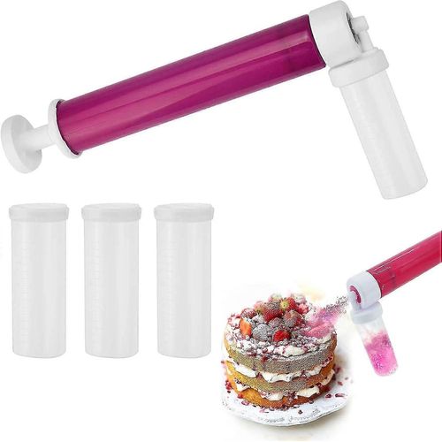 Aérographe manuel pour gâteaux, décoration de gâteau avec 4 pulvérisations et pistolet pulvérisateur, outils de décoration de gâteaux pour la décoration de gâteaux, cupcakes et desserts