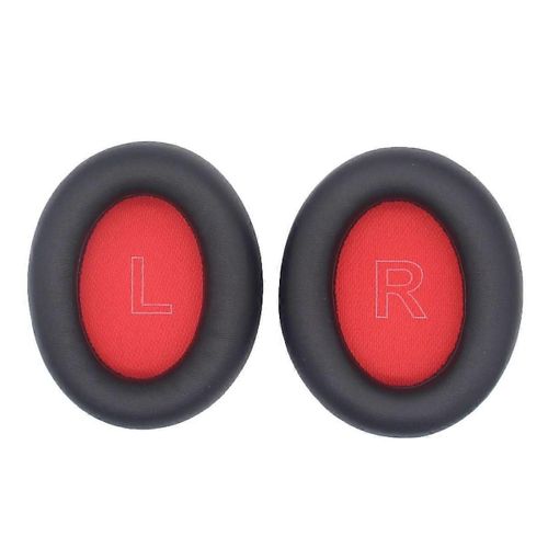 For Life Q10 Housse De Casque Housse De Protection Oreille Remplacement Coussinets D¿oreille Confort, Noir + Rouge
