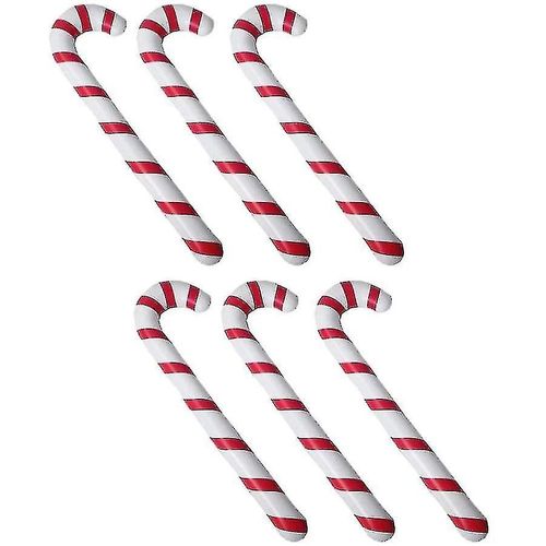 6pcs 90cm Canne à bonbons gonflables Nouveauté Géant Candy Déco de Noël