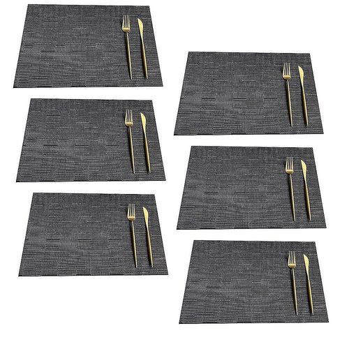 Sets De Table Rectangulaires Pour Table De Cuisine Et Salle À Manger, Napperon Résistant À La Chaleur Et Lavable En Surface