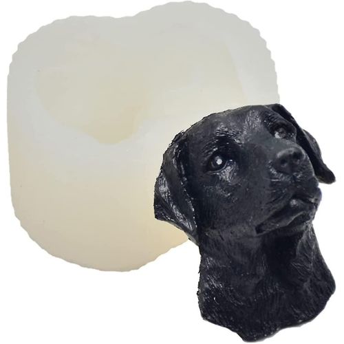3d Labrador Chien Silicone Gâteau Décor Fondant Sugarcraft Moules Chocolat Cuisson Moule Savon Aromathérapie Argile Cire Bougie Fabrication Moule Outil Diy Résine Époxy