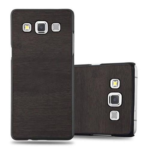 Cadorabo Housse Compatible Avec Samsung Galaxy A5 2015 En Woody Noir - Hard Case Étui De Protection En Bois Contre Les Rayures Et Les Chocs