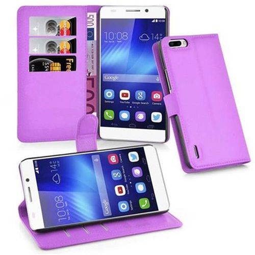 Cadorabo Housse Compatible Avec Honor 6 Plus En Orchidée Violets - Étui De Protection Avec Fermeture Magnétique, Fonction De Support Et Compartiment Pour Carte